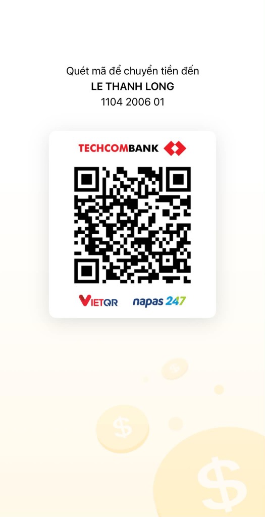 Mã QR Chuyển Tiền Techcombank Lê Thành Long